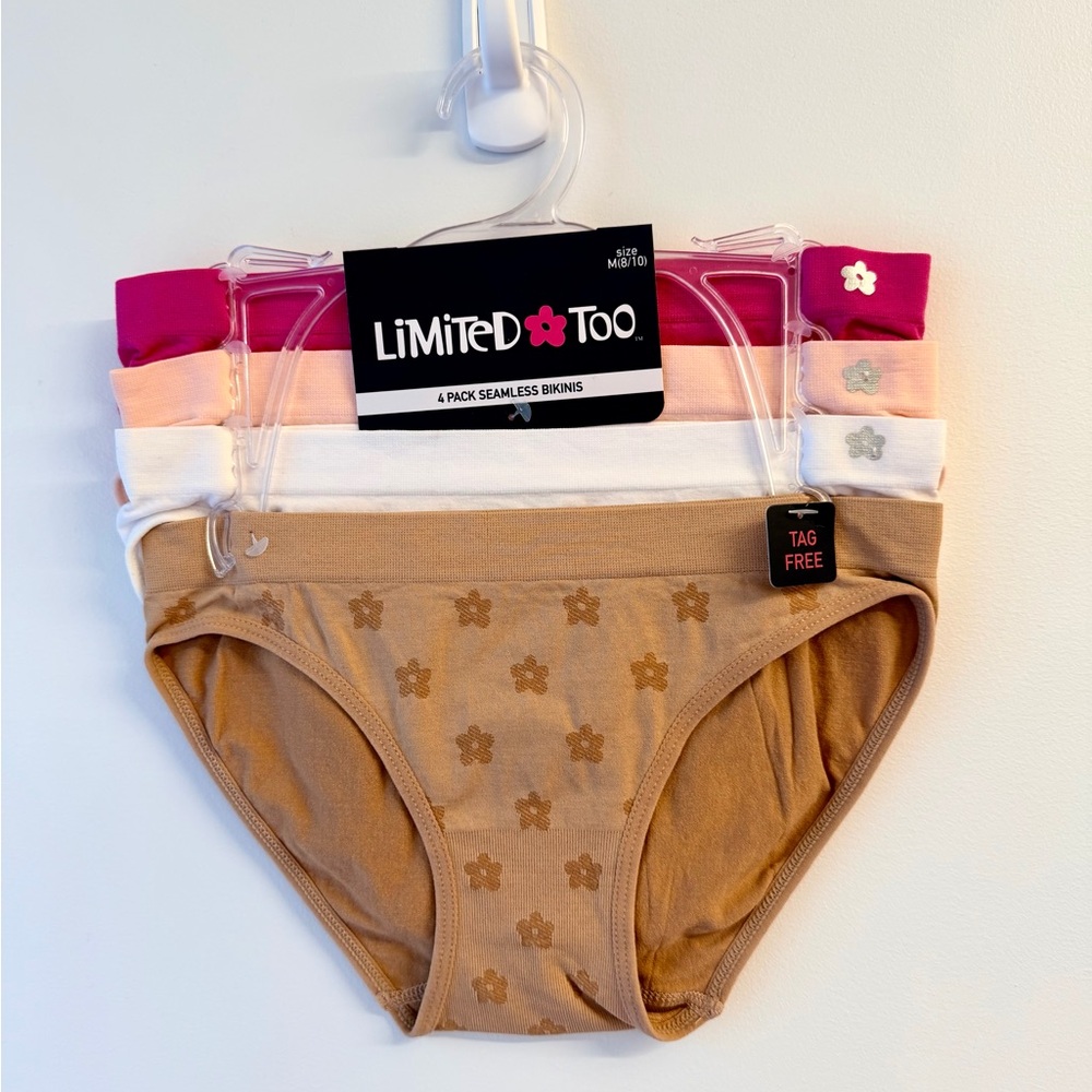 Limited Too Girls' Seamless Bikini Panties - Pink, White, Brown